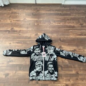 Stylish Black and Gray Zip-Up Sweater